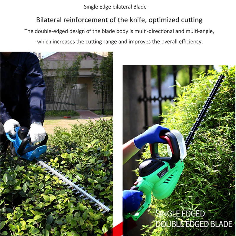 

Электрический триммер для живой изгороди, бытовая машина для обрезки ветвей, забора, деревьев, машина для обрезки листьев, 3 мощности, опционально, 450 Вт/600 Вт/650 Вт, 220 В