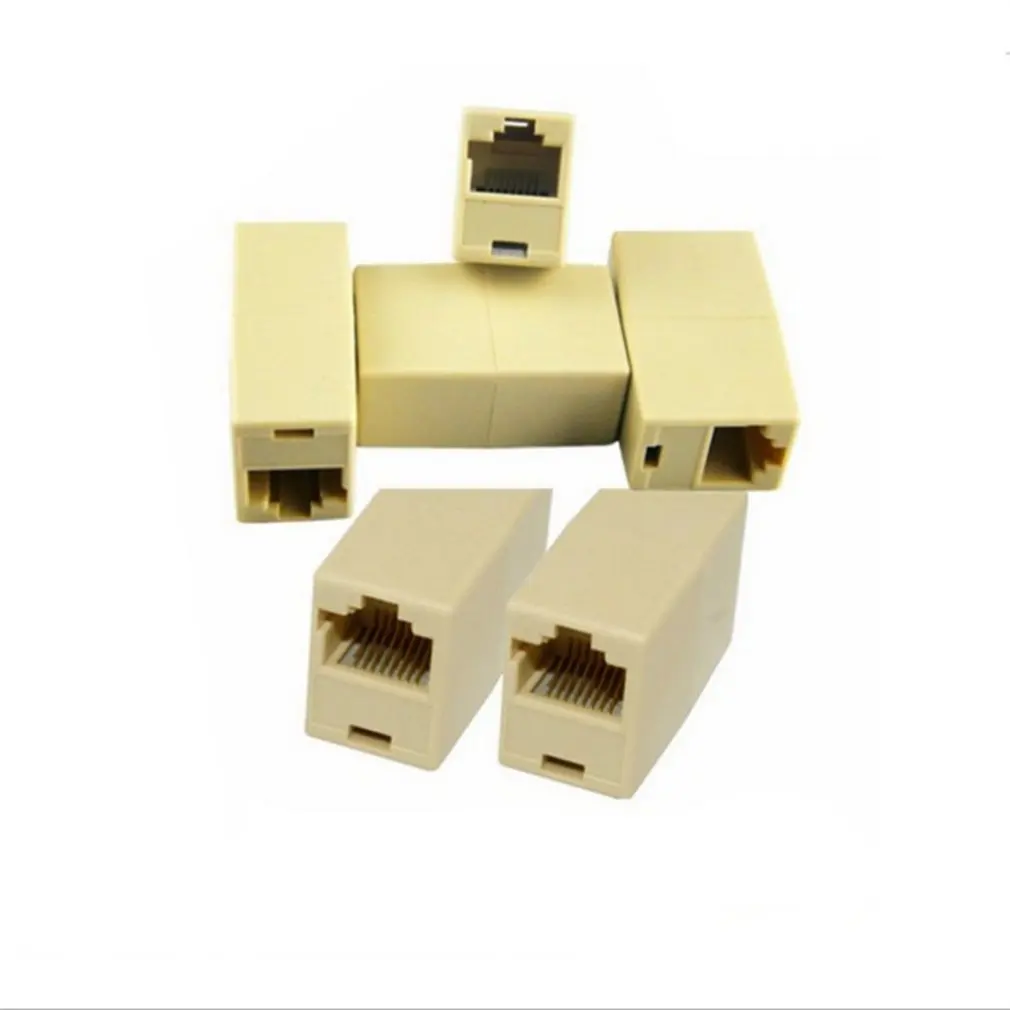 Соединитель сетевого кабеля RJ45, сетевой Ethernet, двойная прямая головка, соединительный кабель Lan
