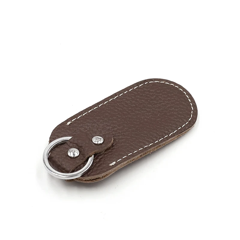 Genuine Leather U Disk Hasp Storage Bags Protective Cover Key Holder Black Bag Cases for USB Flash Drive Pen Drive Pendrives