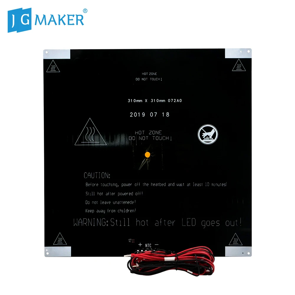 

JGMAKER A3S /A5/ A5S 3D Printer Heated Bed Hot Bed with 6pin Soldering Heated Cable jgaurora