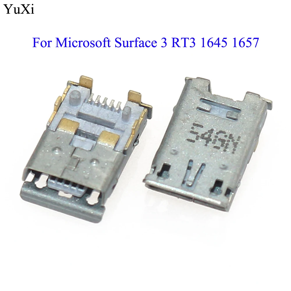 2pcs/lot  5 pin 5pin For Microsoft Surface 3 RT3 1645 1657 Micro USB Charging Port Connector Charge Dock Socket Jack