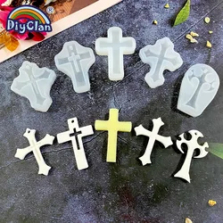 Cross Decorative Craft Silicone Mold Epoxy Resin Jewelry Necklace Making DIY Scrapbooking Cake Decorating Tools Chocolate Moulds