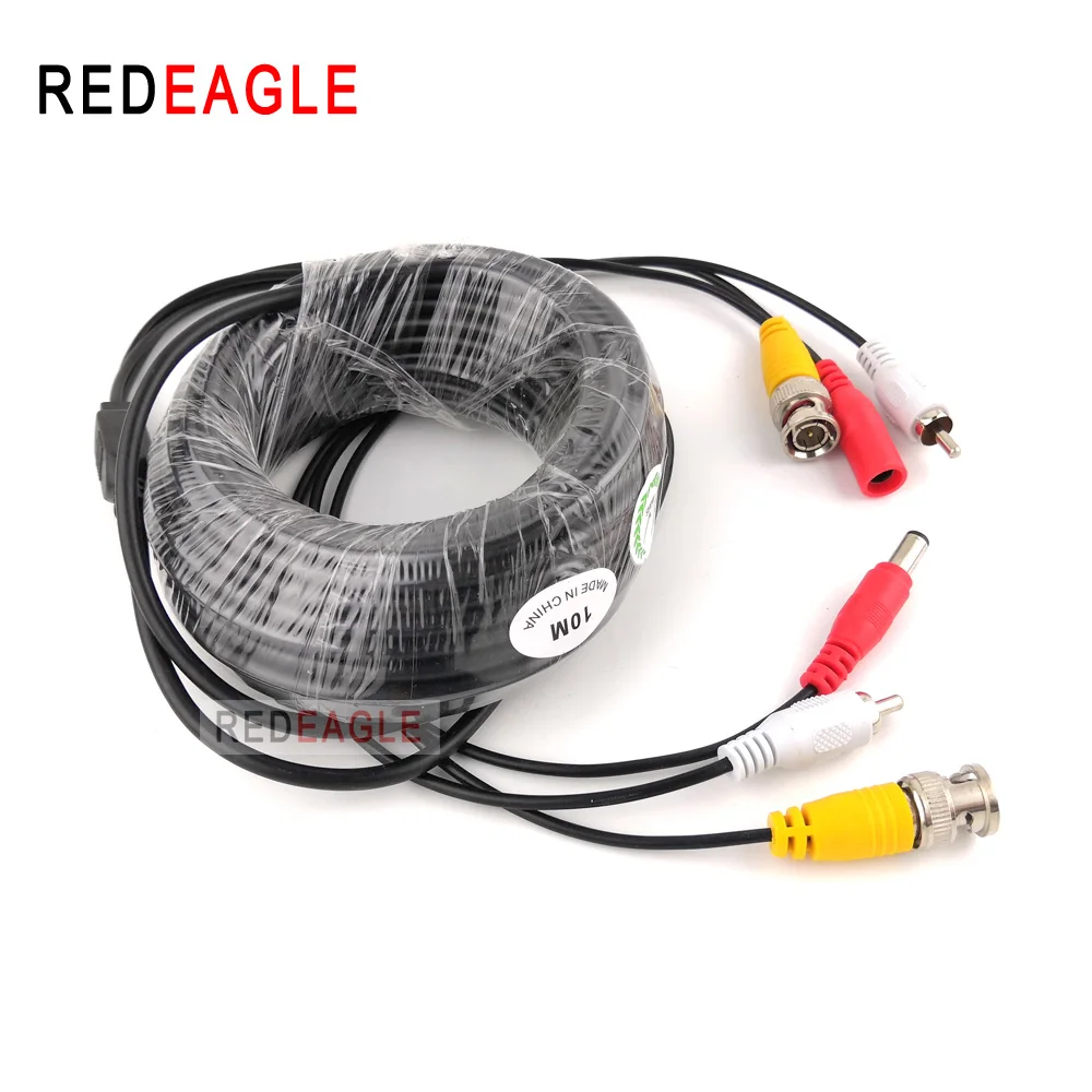 REDEAGLE 5 متر 10 متر 20 متر الأمن CCTV كابل BNC RCA كاميرا تلفزيونات الدوائر المغلقة فيديو الصوت AV كابل الطاقة ل AHD كاميرا مراقبة DVR نظام