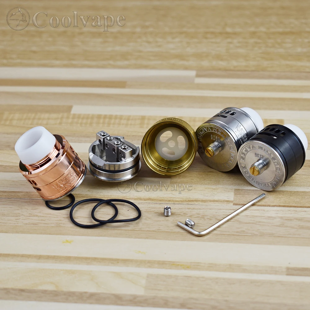 WOLF COOLVAPE-بخاخ السجائر الإلكترونية RDA ، 30 مللي متر ، 316 فولاذ مقاوم للصدأ ، 510 خيط ، خزان vs Tauren RDA