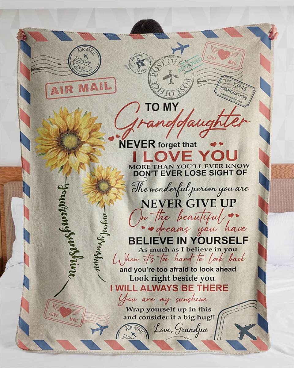 

Письмо От дедушки подсолнуха внучке | Удобное и высококачественное флисовое шерстяное одеяло