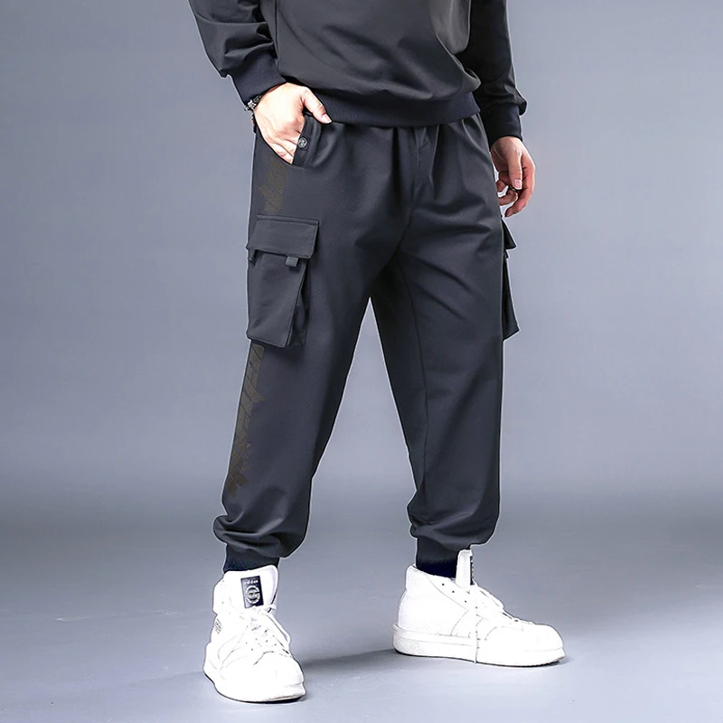 Baggy Pants Men Hip Hop Streetwear Cargo Pant Big Size 7XL Sweatpants Male Jogger Oversize Fashion Trousers Black HX531