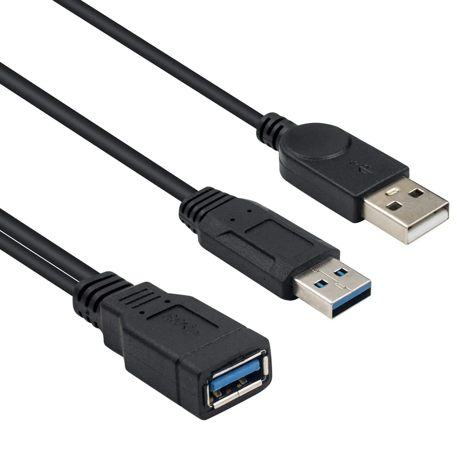 USB 3.0 موبايل قرص صلب كابل بيانات أنثى 1 إلى 2 العامة تمديد كابل تعزيز امدادات الطاقة عالية السرعة للكمبيوتر