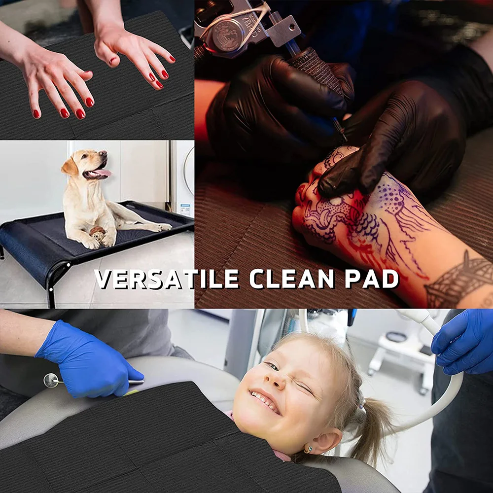 50/20/5pcs Descartável Tatuagem Almofadas Limpas Tatuagem Tampas de Mesa Clean Pad Paciente Guardanapos Dentários Acessórios Do Tatuagem Babadores Tatuagem