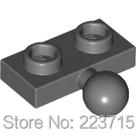 *Plate 1X2 Ball*50pcs DIY enlighten block brick part No.14417, Compatible With Other Assembles Particles