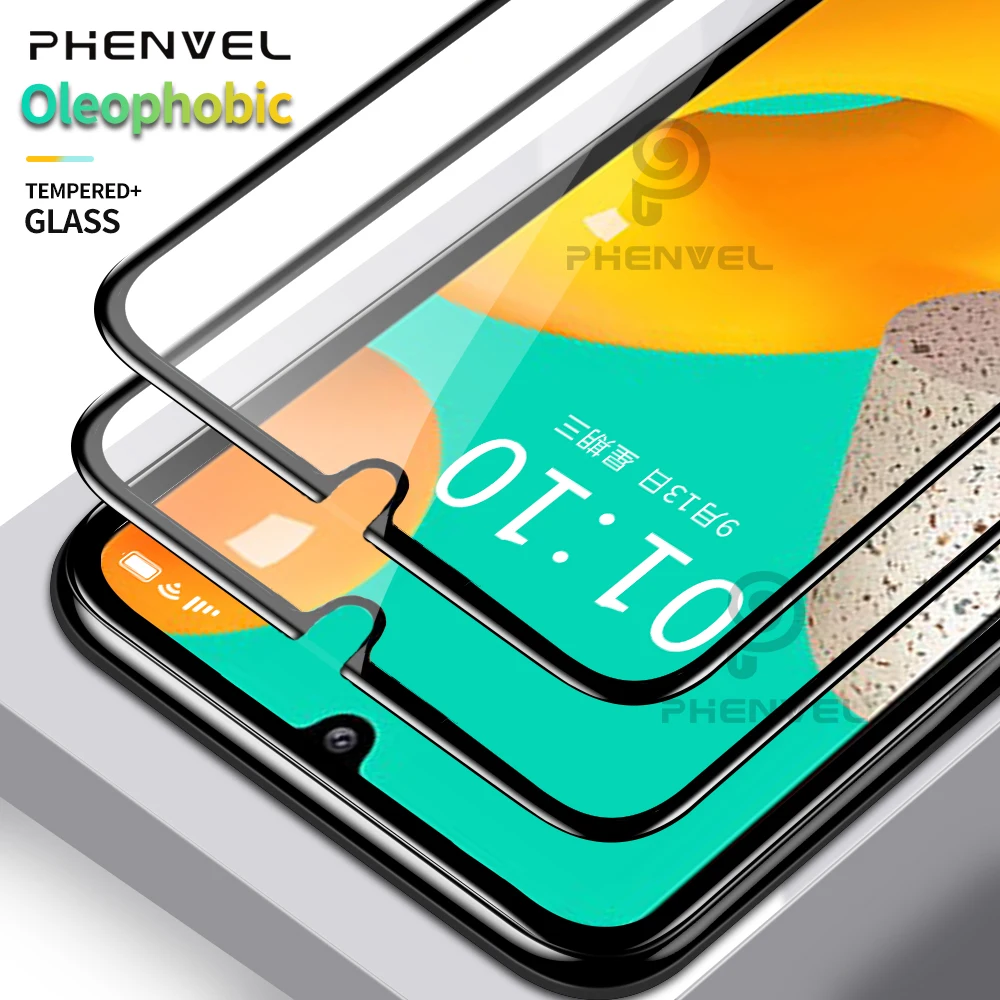 2pcs Tempered Glass Film For Samsung Galaxy M32 Full Cover Screen Protector For Galaxy M02 M12 M22 M62 M42 5G Oleophobic Glass