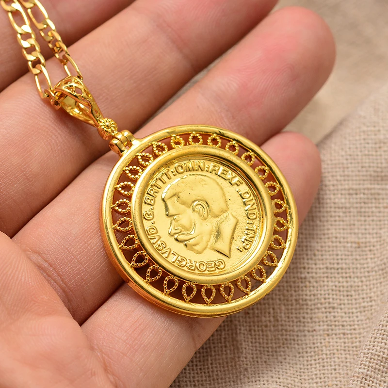 Arabische Goldmünzen-Halskette für Frauen und Männer, Muslimischer Islam Allah Anhänger, Türkischer Schmuck in Goldfarbe – Detail 11