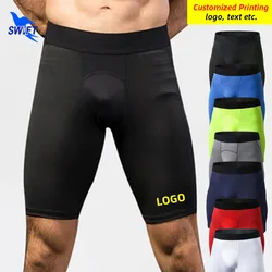 2021 Summer Breathable Mesh Patchwork Running Tights Men Compression Gym Fitness Shorts Quick Dry Elastic Short Pants Customized