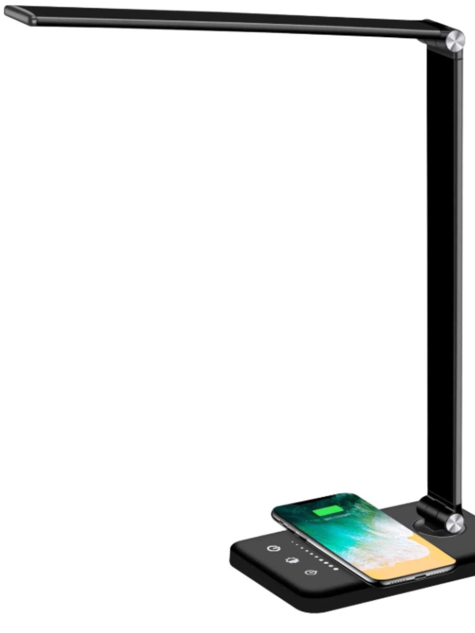 Multifunctional LED Desk Lamp with Wireless Charger, USB Charging Port, 5 Lighting Modes, 5 Brightness Levels, Sensitive Control