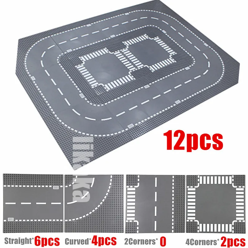 32*32 Dots Road Grondplaten Klassieke Bouwstenen Bouw Speelgoed Stad Straat Bricks Compatibel 32X32 Rivier Placas de Base