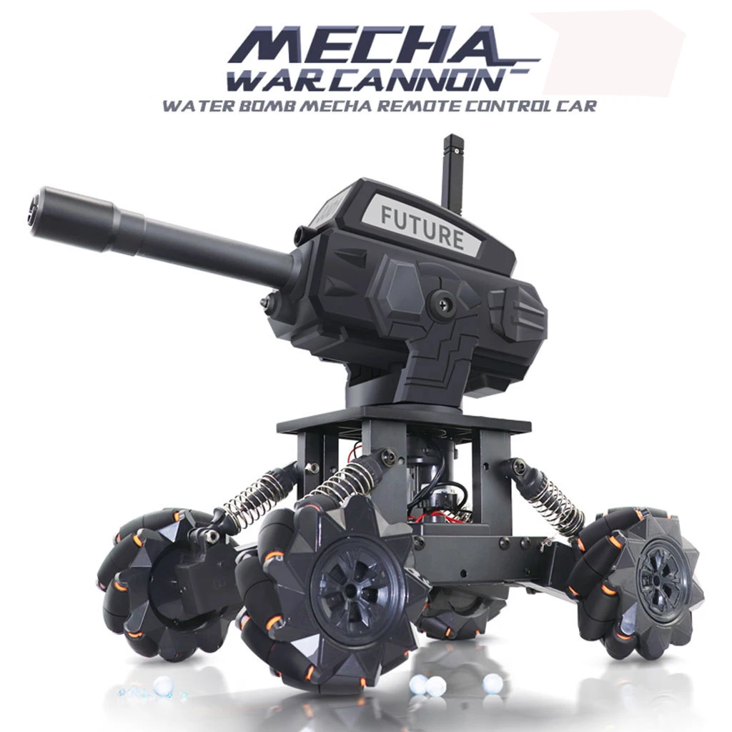 In Stock RC 2.4GHz 4WD Programming Water Bomb Tank Off-road Alloy Frame Mecha War Climbing Vehicle Remote Control Cars Toys Gift