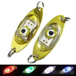 LED Fishing Lures Deep Drop Underwater Eye Shape Fishing Squid Fish Lure Light Flashing Lamp 4colors Fish Lure Lamp