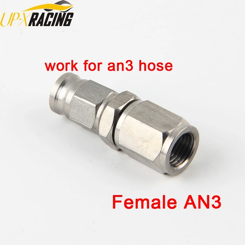 car motorcycle Motor Bike hydraulic PTFE brake hose stainless steel swivel banjo fitting turbo oil line Fitting AN3  end