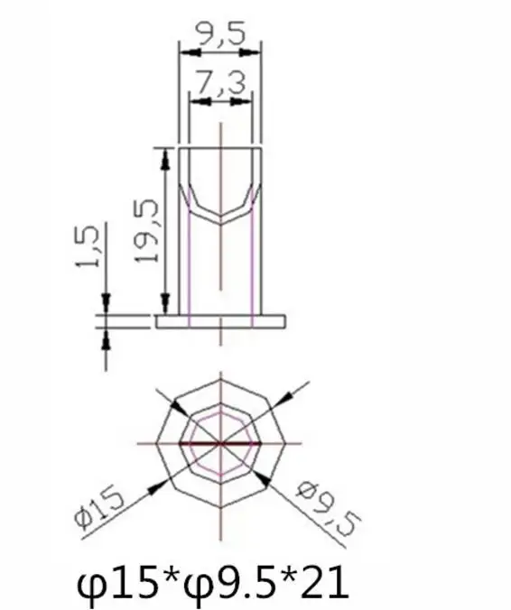 15*9.5*21mm Transparent Silicone Duckbill Valve One-way Check Valve 15*9.5*19.5MM for Liquid and Gas Backflow Prevent