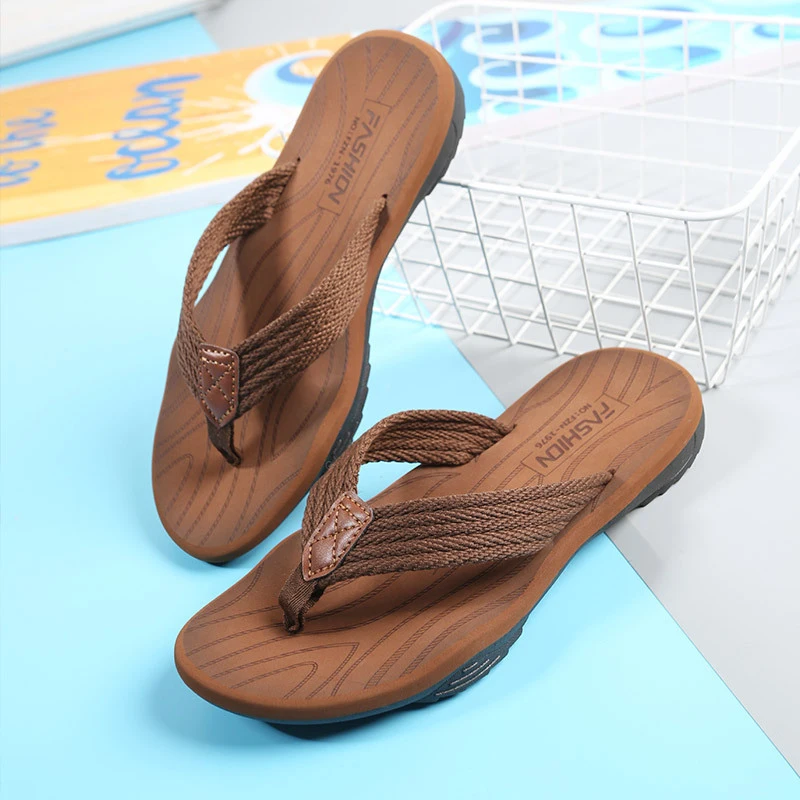 Men Flip Flops Summer Breathable Sandals Shoes For Men Non-slip Rubber Soles Slippers Fashion Outdoor Casual Shoes Big Size 47