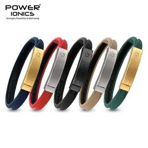 Power Ionics WEAVE BAND Unisex Waterproof Ions and Germanium Sports Fashion Bracelet Free Lettering Gifts