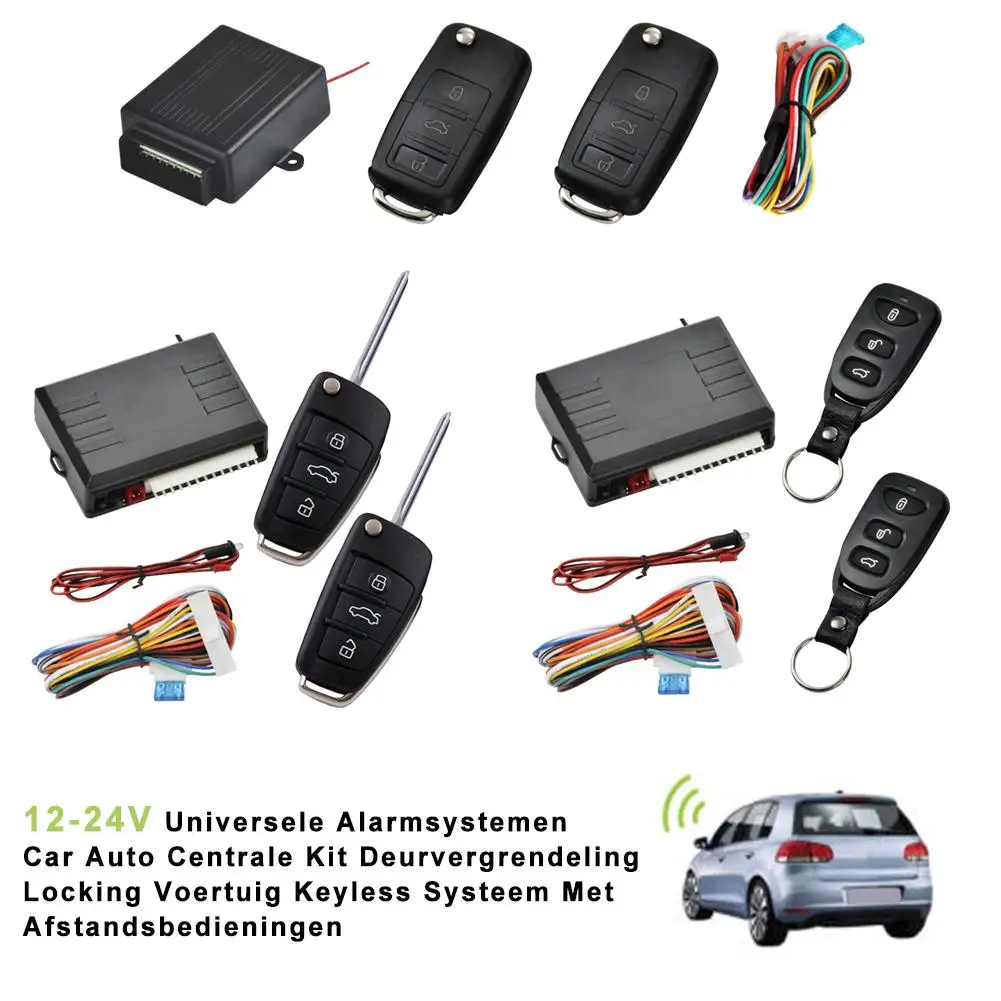 12V Universal Keyless Entry System Car Alarm Systems Device Auto Remote Control Kit Door Lock Vehicle Central Locking And Unlock