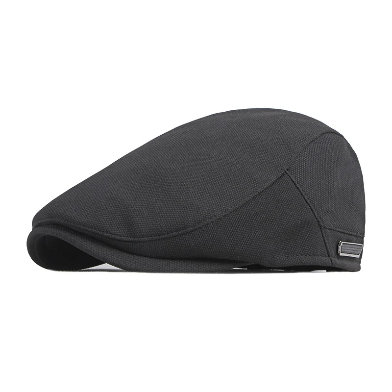 Spring Summer Beret Hat Men Flat Peaked Herringbone Berets Casual Forward Cap For Women Solid Color Newsboy Painter Hat gorras