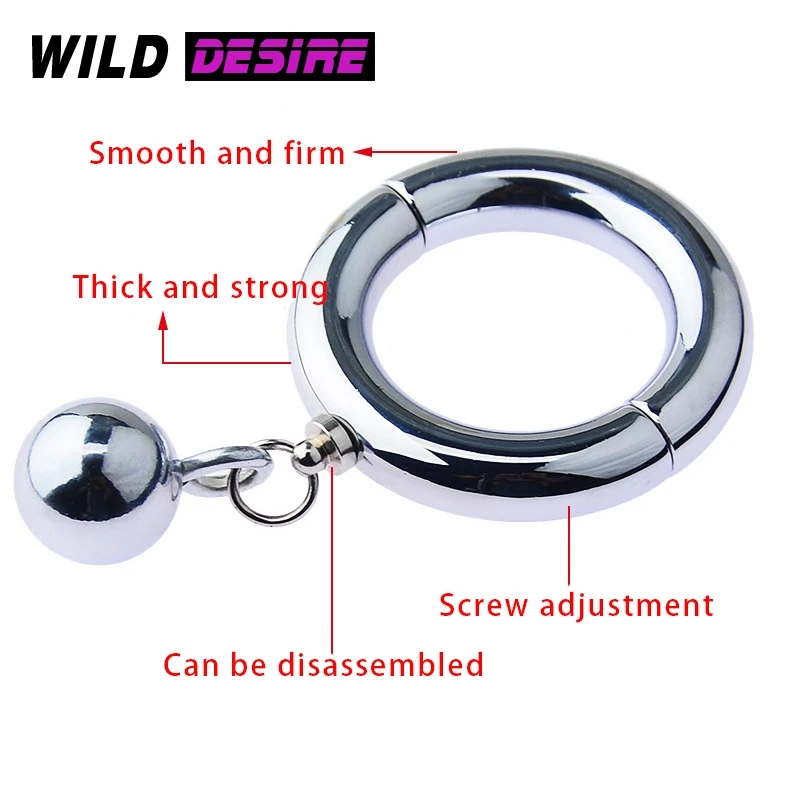 New Metal Penis Ring Testicle Ball Stretcher Scrotum Cock Ring Pendant Sex Accessories Shop Rings On Member Delay Time Sexoshop