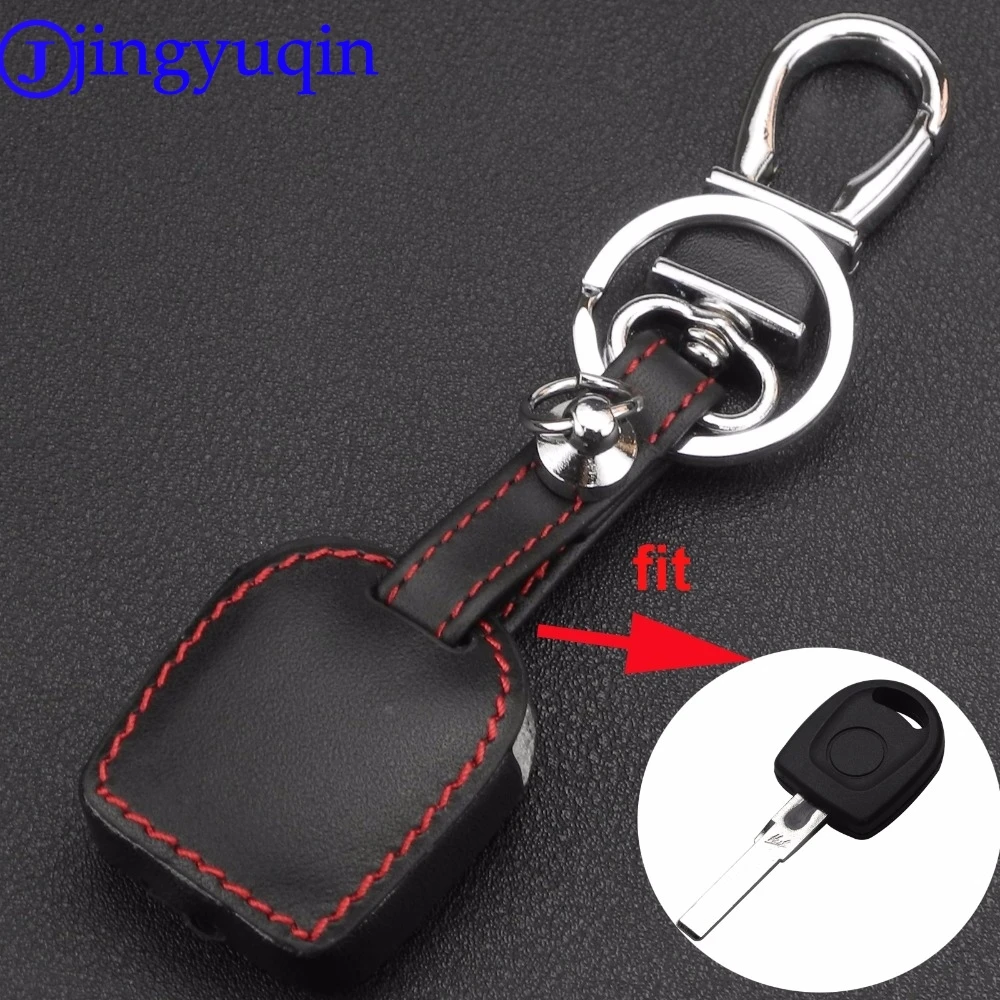 

jingyuqin Remote Leather Car Key Case Cover For Volkswagen VW B5 Passat Golf Phaeton Rabbit GTI Beetle Cabriolet Polo Bora Trans