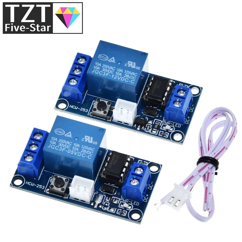 5V 12V Ein-Knopf-Bistabiles Schalter-Relaismodul, Auto-Modifikationsschalter, Ein-Knopf-Start-Stopp, Selbstverriegelung, für Arduino – Detail 5