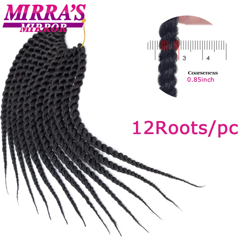 Havana Twist Crochet Hair 12inch 18inch 22inch Big Senegalese Twist Crochet Braids Synthetic Braiding Hair Extensions for Women