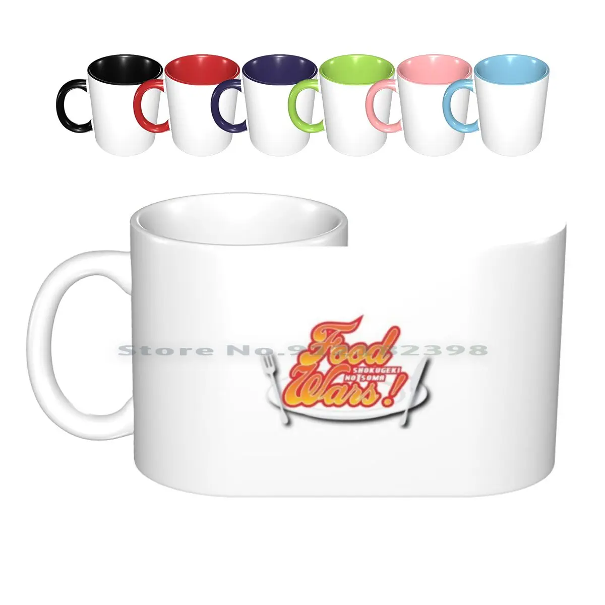 Food Wars Logo Ceramic Mugs Coffee Cups Milk Tea Mug Food Wars Soma Souma Anime Cooking Anime Shows Iconic Logo Food Wars Logo