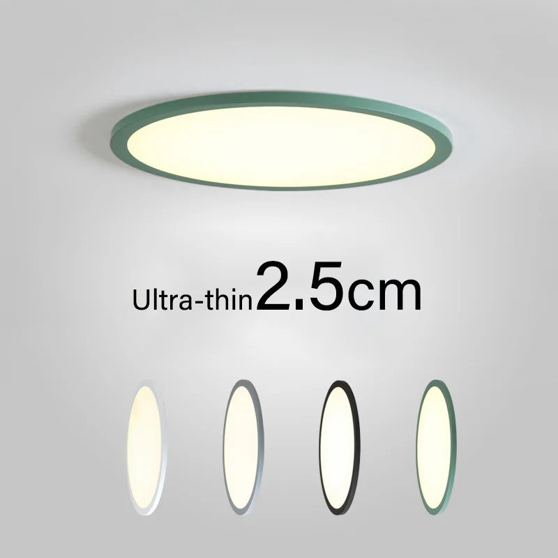 Ultra-Thin Led Ceiling Lamps Modern Simple Macaron Circular Decoration Ceiling Lighting Living Room Balcony Bedroom Luminary