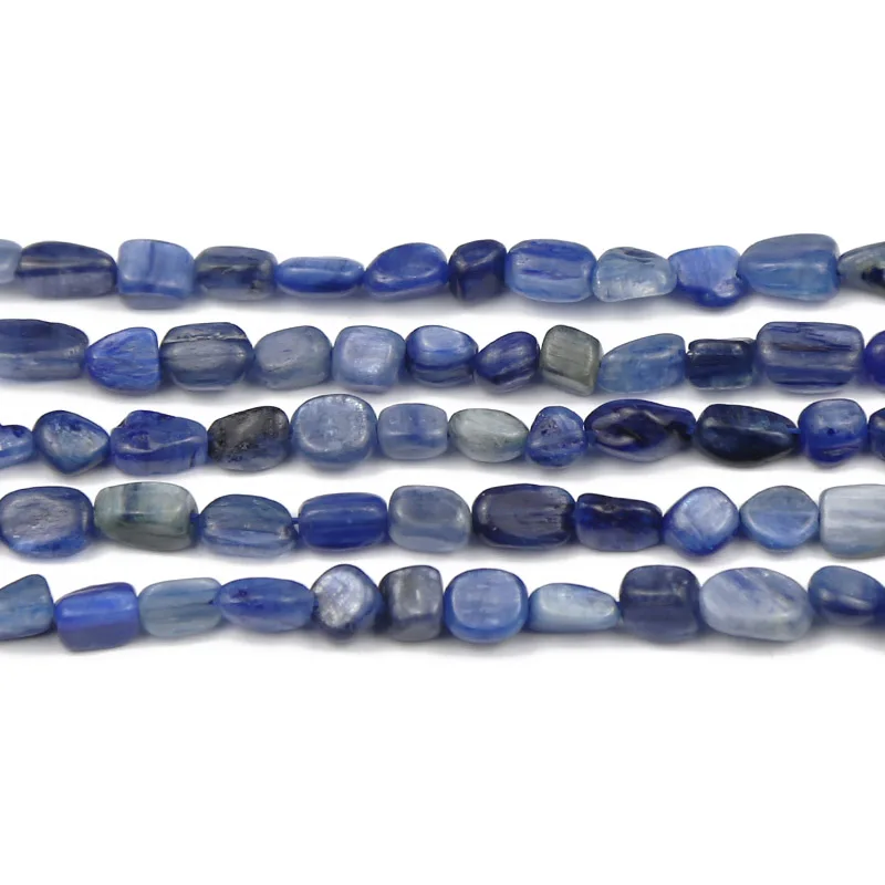 Natural Stone Blue Kyanite Stone beads Irregular Spacer Loose beads for DIY Jewelry charm Bracelets Necklace Making 4~8mm 15inch