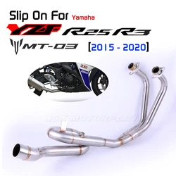 R25 For Yamaha R25 R3 MT-03 Full Exhaust System Link Mid Pipe Brand Stainless Steel 51mm for Yamaha YZF R3 R25 MT-03 Slip on