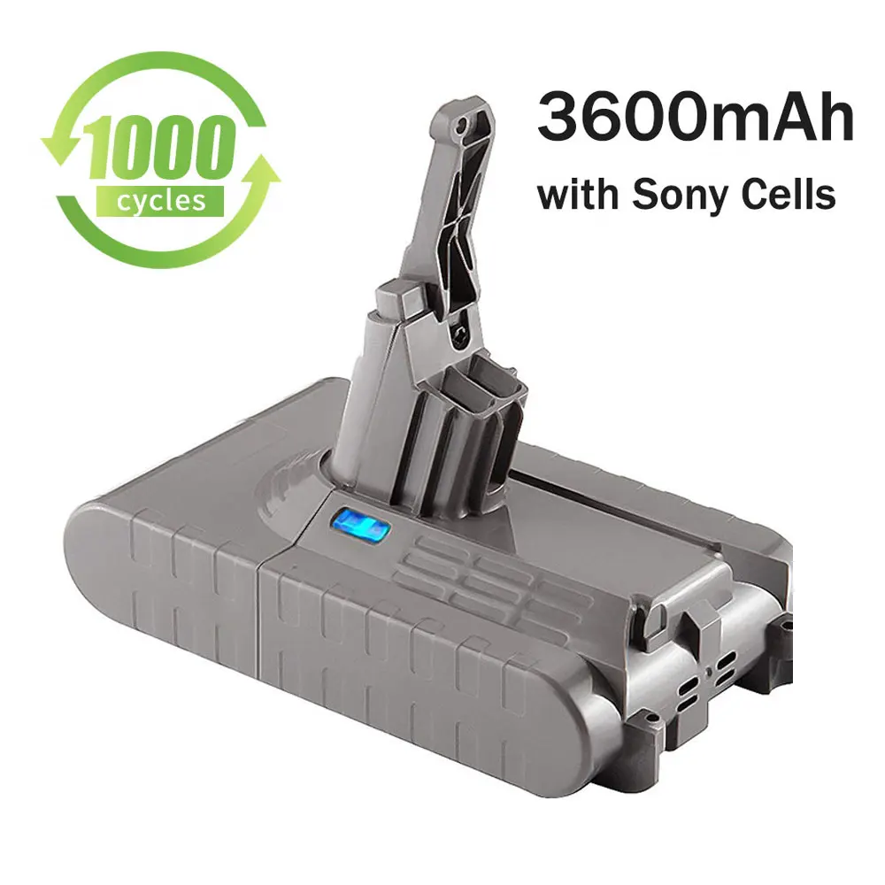 Sparkole 21.6V 3600mAh Rechargeable Li-ion Battery Compatible For Dyson V8 Absolute Fluffy Animal Li-ion Vacuum Cleaner Battery