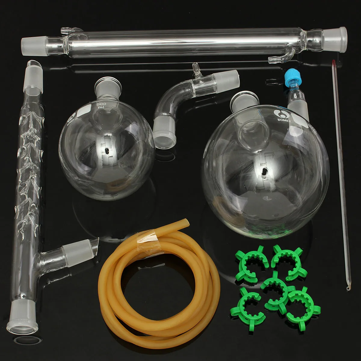 

1000ml Vacuum Distillation Apparatus Laboratory Extract Glassware Kit Chemistry Lab Glass Distillation Apparatus 24/29 Joint