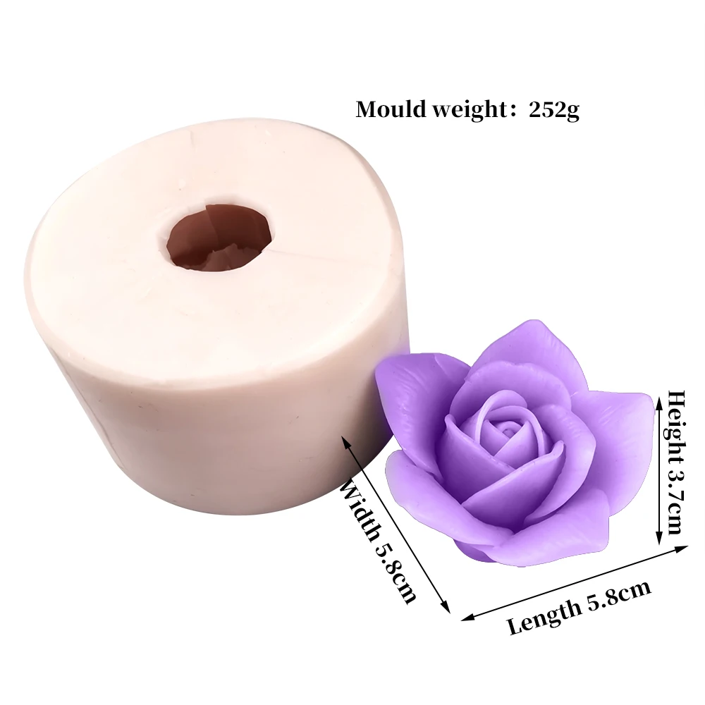 

HC0334 PRZY Soap Mold Flower Bouquet Rose Molds Beautiful Peony Blooming Peony Mold Silicone Candle Moulds Clay Resin Moulds