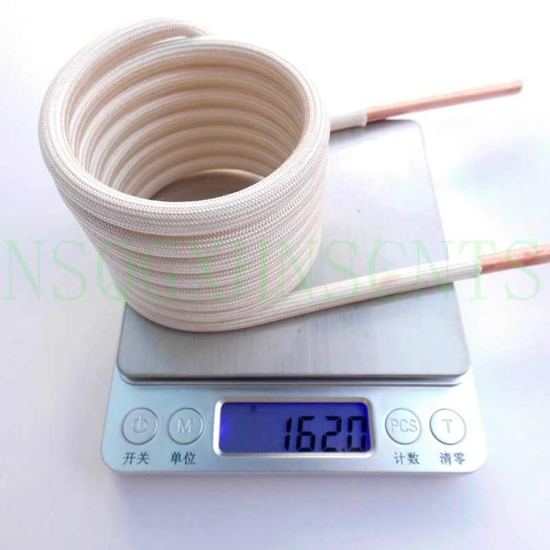 Induction Heating Coil ZVS Copper Tube Water-cooled High Frequency Furnace Intermediate Frequency 6mm Quenching DIY