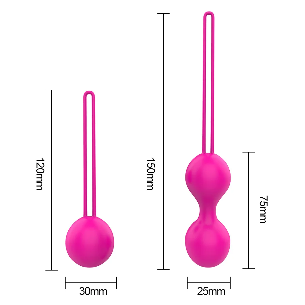 2Pcs/Set Vagina Tightening Exercise Ben Wa Ball Vagina Massage Vibrator Silicone Kegel Ball Vaginal Geisha Ball