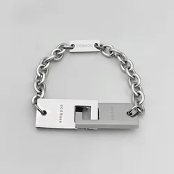 Fashion Simple Titanium Steel Bracelet Minimalist Dark Wind Bracelet Hip Hop All-match Jewelry