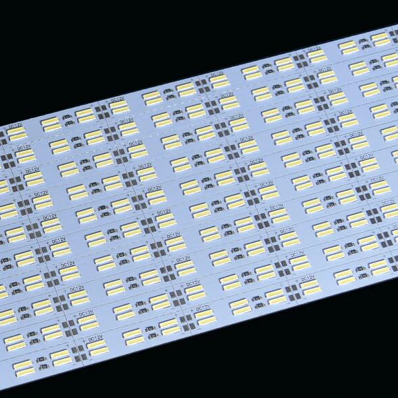  100pc*100cm High Bright Double Row 8520 DC 12V 120LEDS SMD 35W/M LED Car Hard Strip Bar Cabinet Light Aluminum Profile