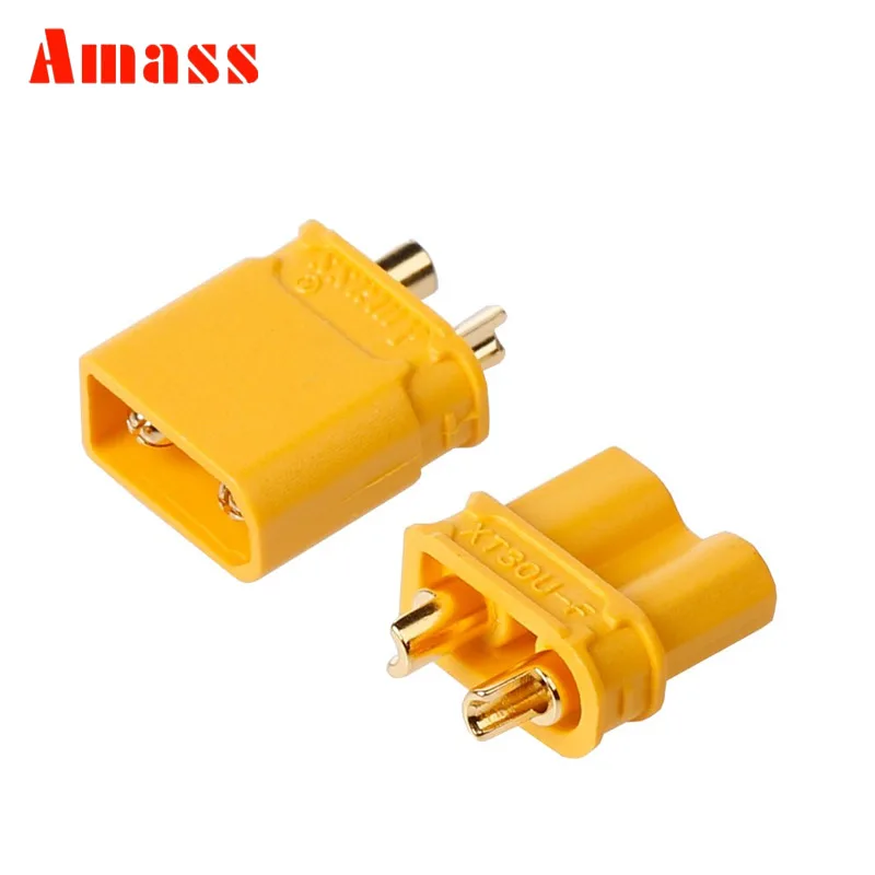 1Pairs Amass XT30U Connector Male and Female 2mm Golden Plated Banana Plug for RC ESC Battery