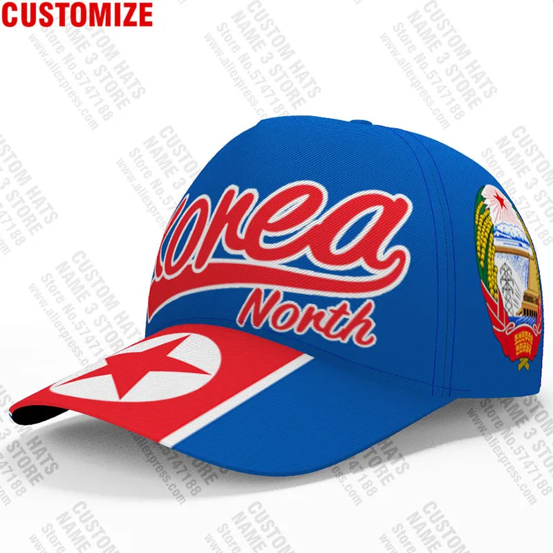 North Korea Baseball Caps Free 3d Custom Made Name Number Team Logo Kp Hats Prk Country Travel Korean Nation Dprk Flags Headgear