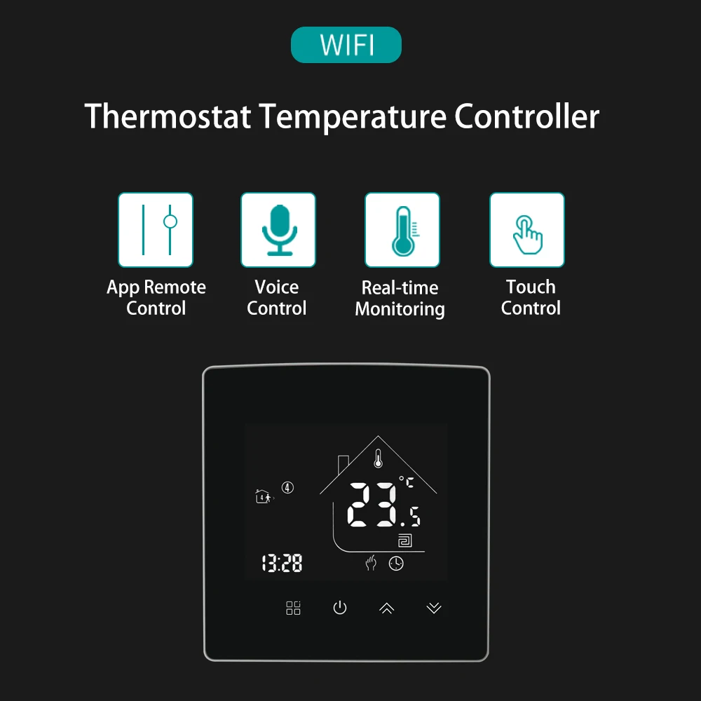 Imagem -04 - Controlador de Temperatura Termostato Wifi Aquecimento de Água e Piso Elétrico Caldeira a Gás Vida Inteligente Controle Tuya Alexa Google Home 25a