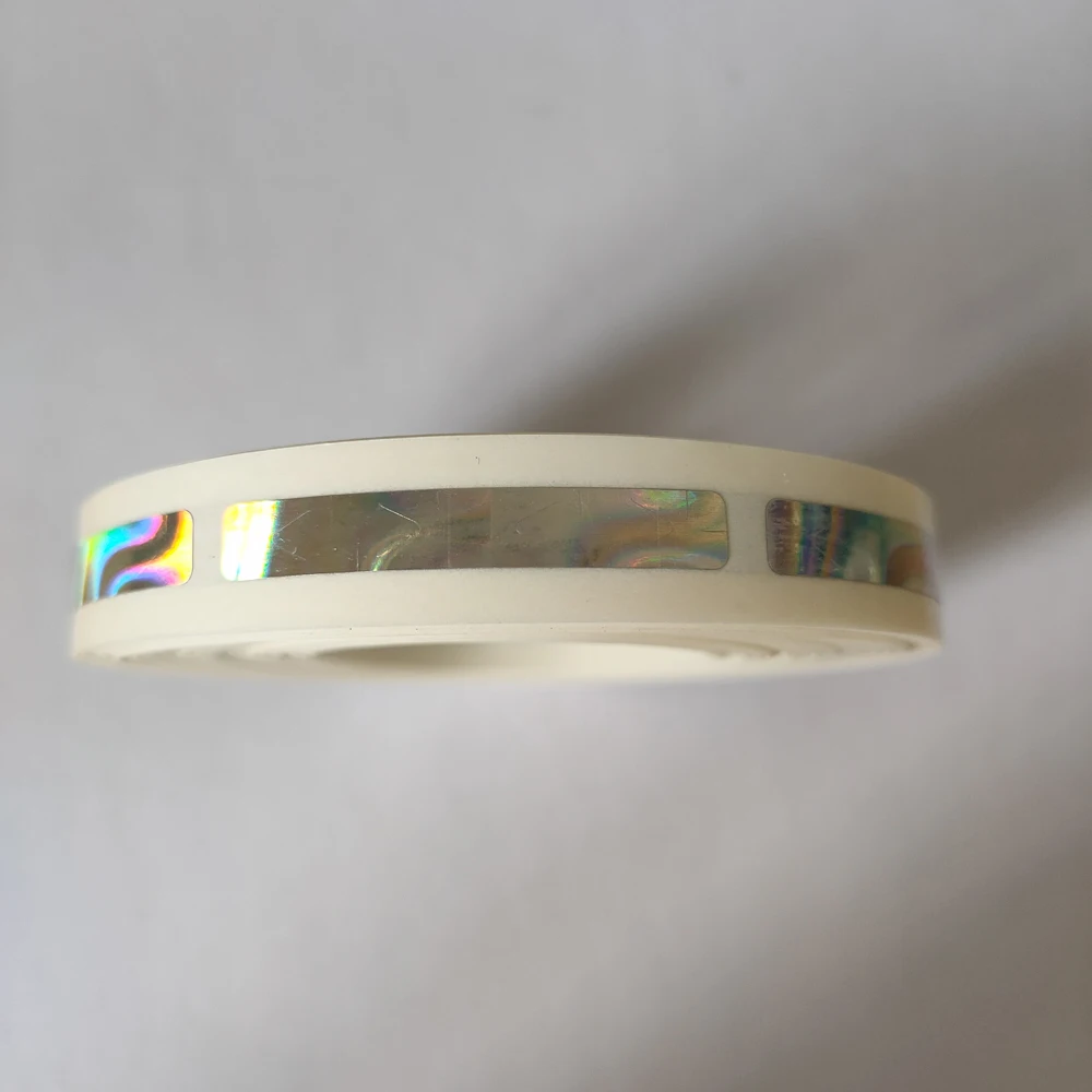 1000pcs/Roll 6x40mm Beautiful Hologram Rainbow Scatch Off Sticker for Game Card or Wedding Invite