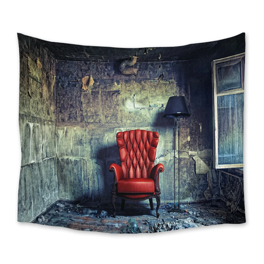 Medieval Room Red Sofa Print Tapestry Wall Hanging Carpet Psychedelic Tapiz Bedspread Beach Mat Witchcraft Wall Cloth Tapestries