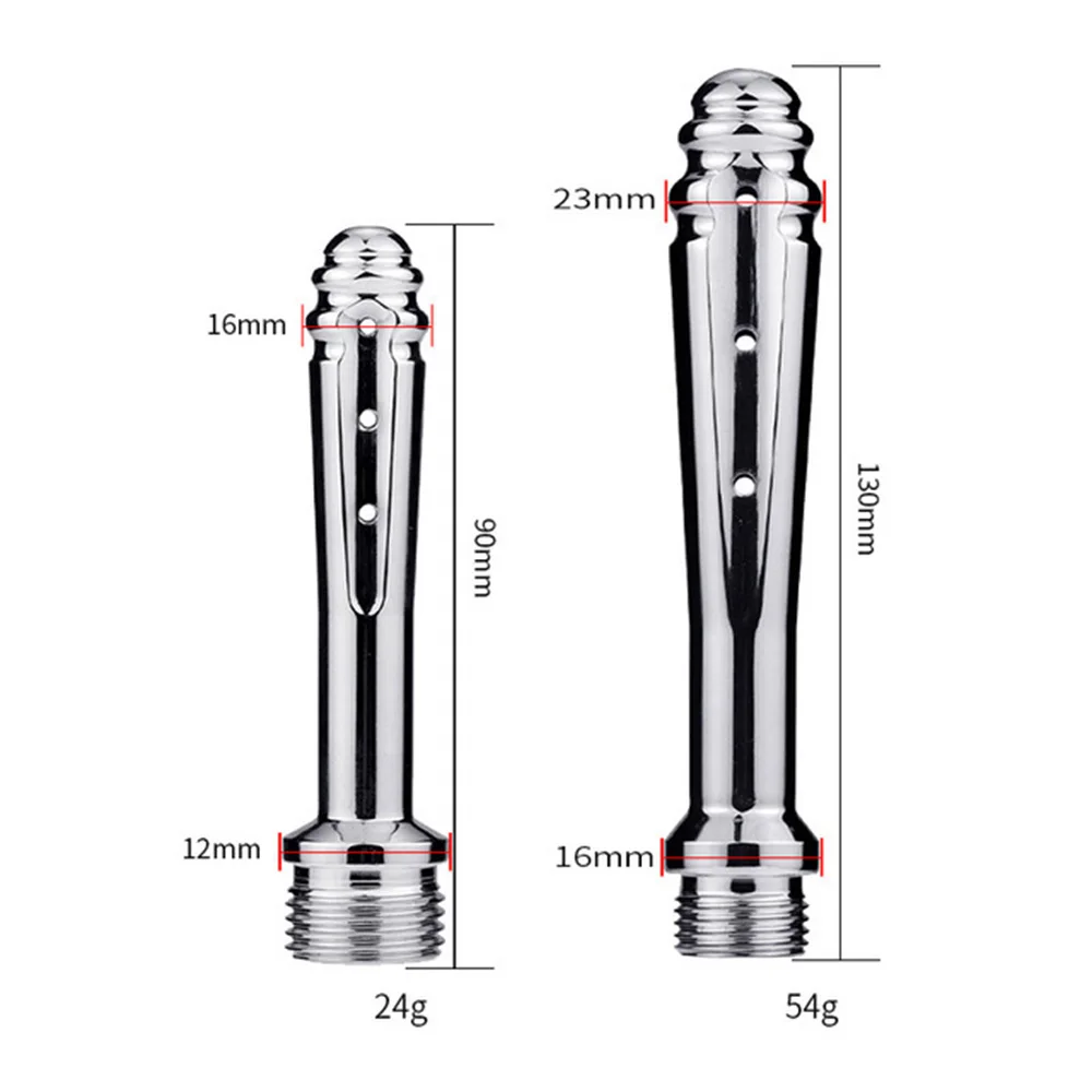 Stainless Steel Metal Anal Dilator Cleaner Butt Plugs Tap Bidet Faucets Rushed Anal Douche Shower Cleaning Enemator Enema L1 image 2