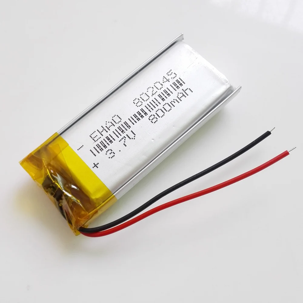 EHAO 802045 3.7V 800mAh litowo-polimerowa LiPo akumulator do Mp3 PAD DVD E-book zestaw słuchawkowy bluetooth