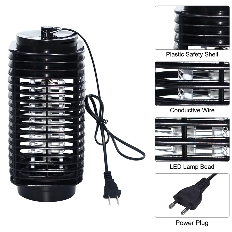 110V 220V UV Electronic Mosquito Killer Lamp Insect Fly Bug Trap Zapper Anti Mosquito Bedside Night Light Lantern Repellent Lamp