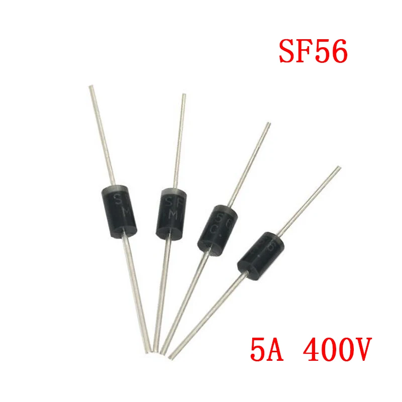 20PCS SF56 Rectifier Diode 5A 400V DO-27